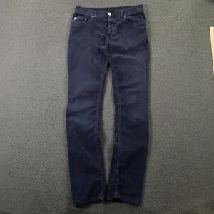 Helmut Lang Vintage Corduroy Pants Mens 32x34 Bootcut Low Rise Skinny Blue